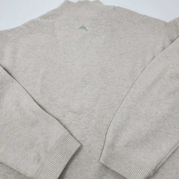 Tommy Bahama 1/4 Zipper Beige Pullover ‎ Sweater - Picture 8 of 13